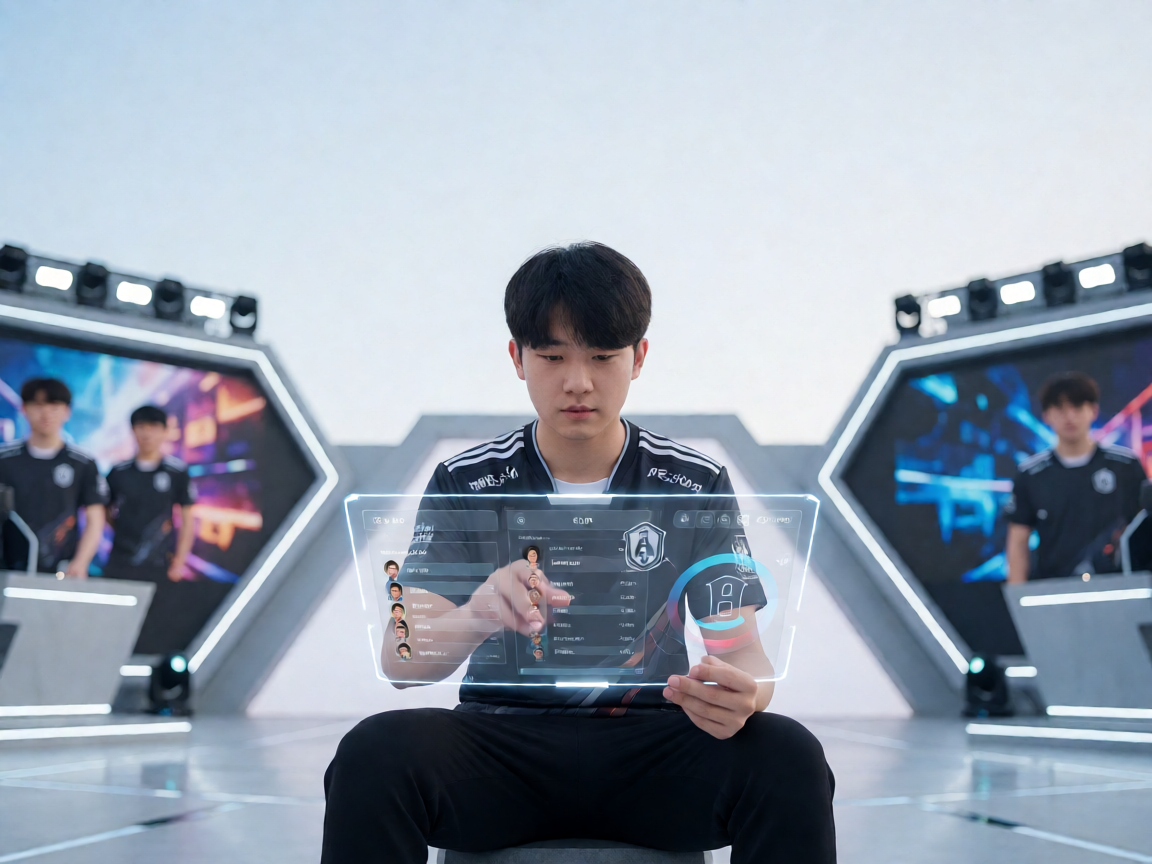 电竞赛事现场,选手在专业电竞舞台竞技